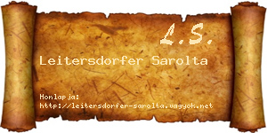 Leitersdorfer Sarolta névjegykártya